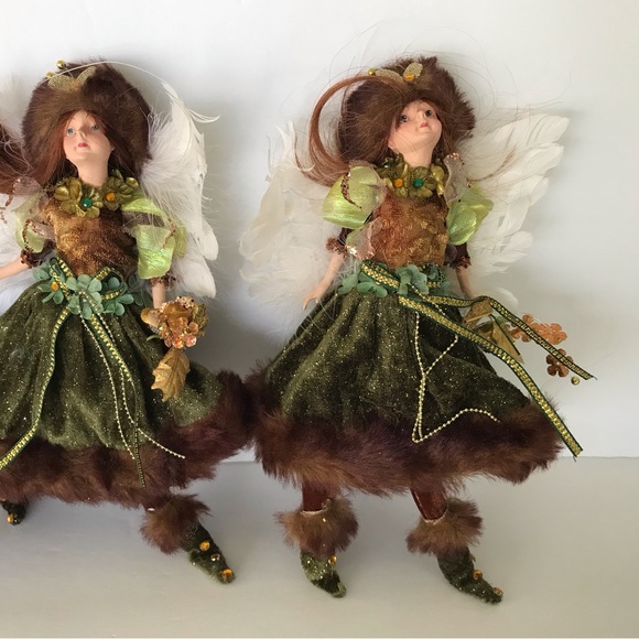 Trio of fairy dolls,  ? Woodland, hanging holiday ornaments. - Picture 4 of 12